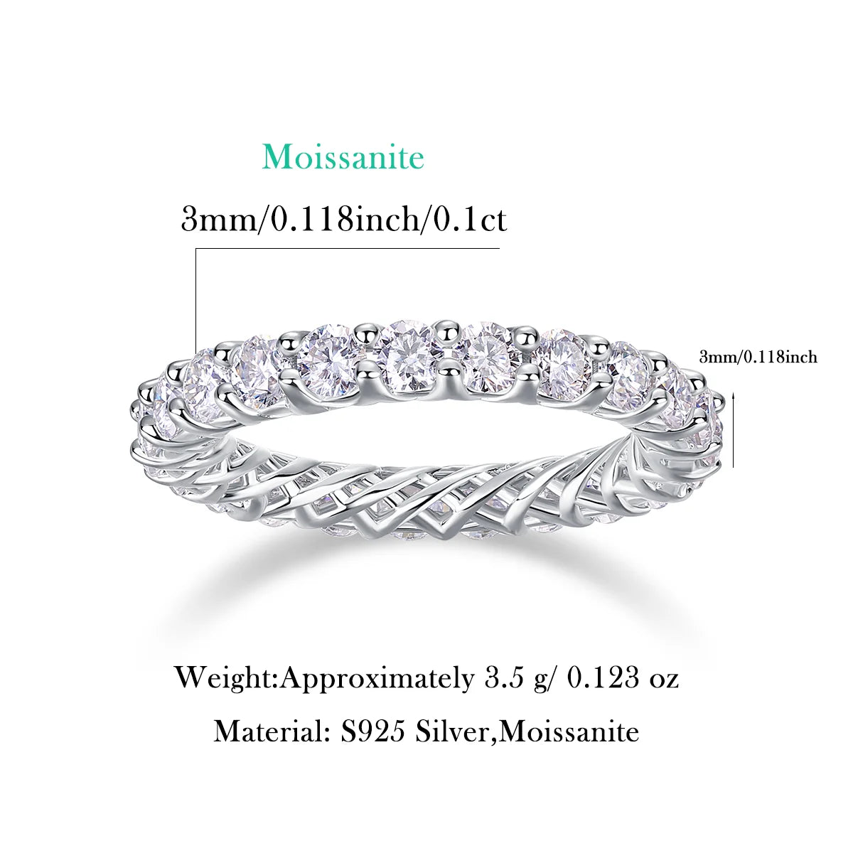 sterling silver jewelry - 925 Silver Ring SLM0128R-silver-6 open view
