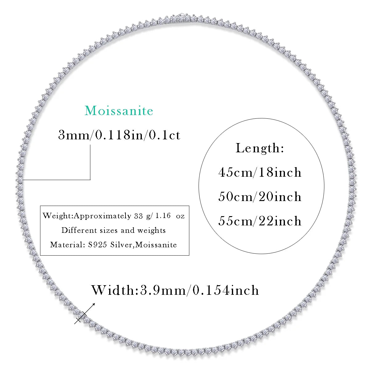 sterling silver jewelry - 925 Silver Bracelet SLM0043B-White-17cm/6.7in detail view