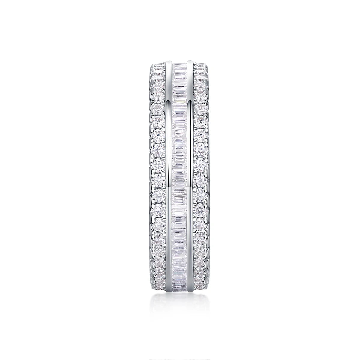 sterling silver jewelry - 925 Silver Ring SLM0139R-silver-6 side view
