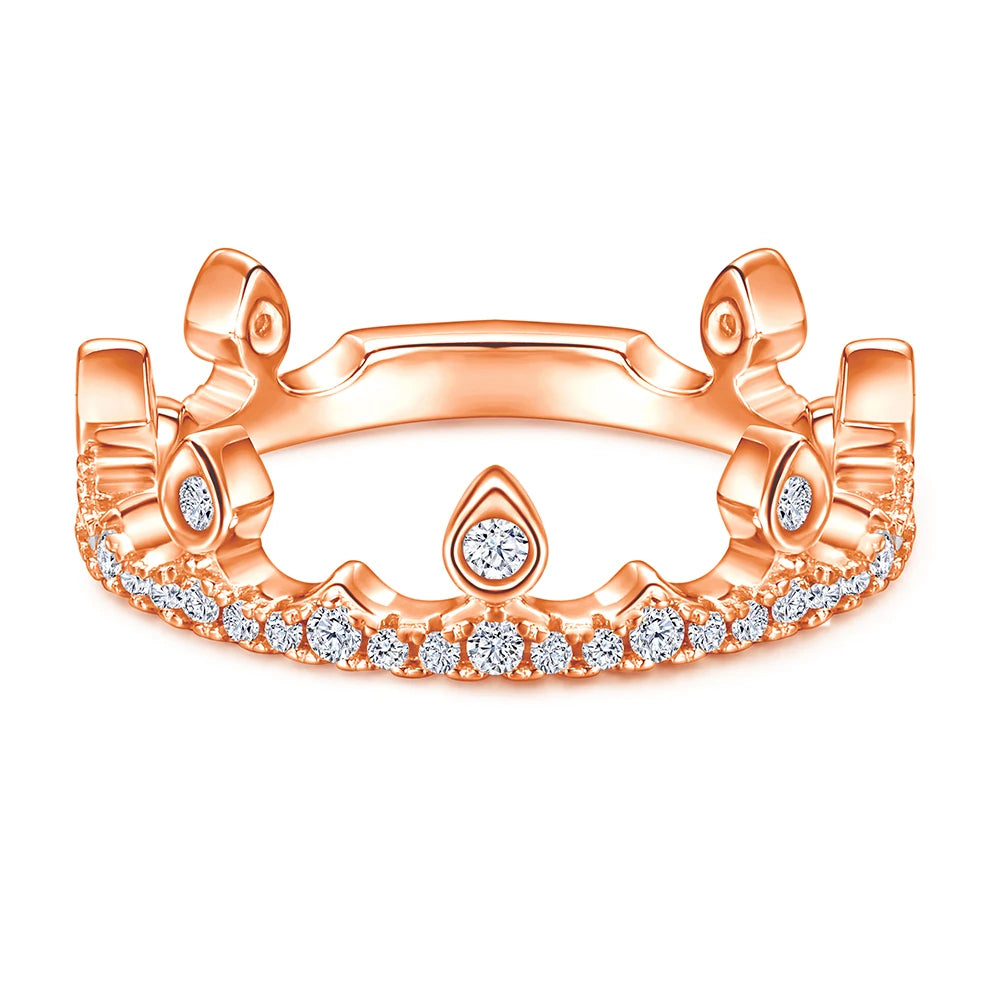 sterling silver jewelry - 925 Rose Gold Rings SLZ0045R-silver ring-6 product view 05