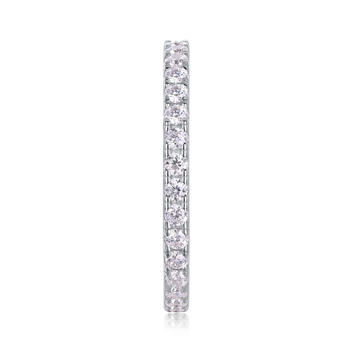 sterling silver jewelry - Silver Ring SLM0172R-White-6 detail view
