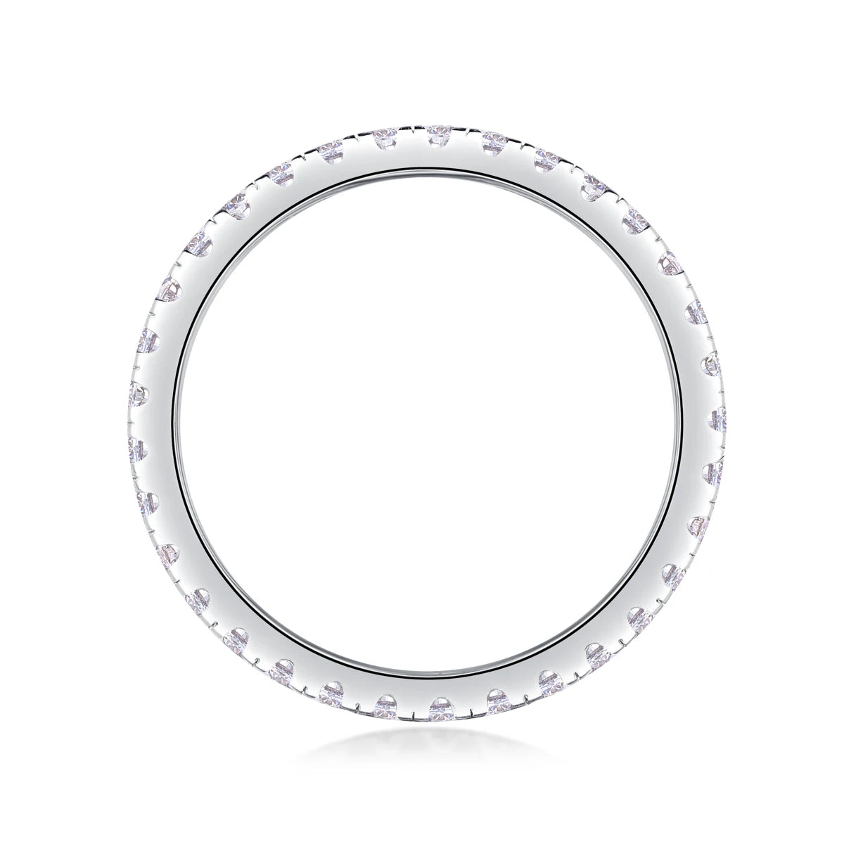 sterling silver jewelry - Silver Ring SLM0172R-White-6 side view