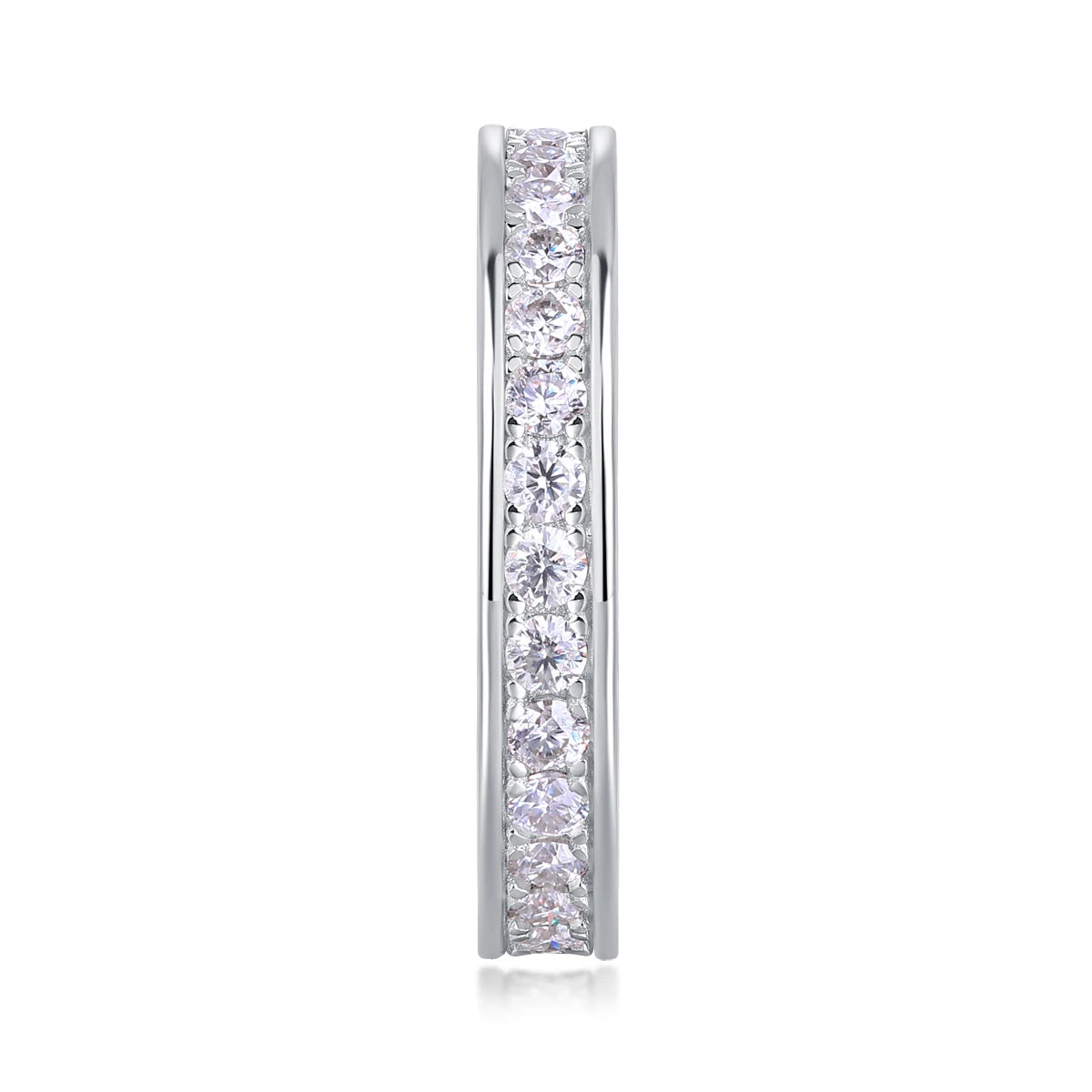 sterling silver jewelry - 15 Silver Ring SLM0169R-White-6 detail view