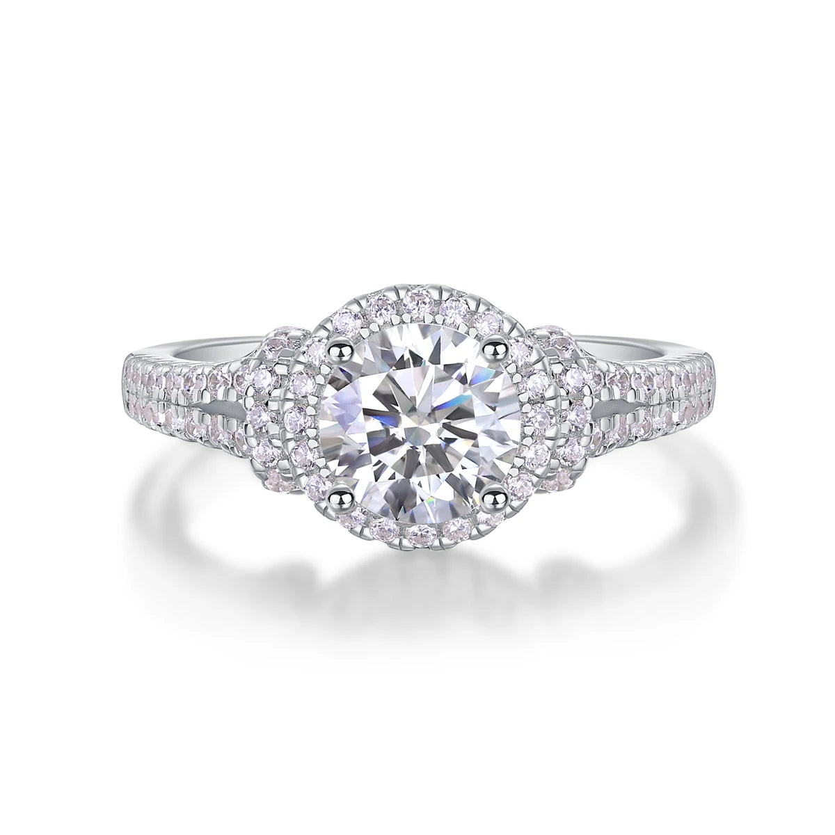 sterling silver jewelry - 16 Silver Ring SLM0168R-White-6 detail view