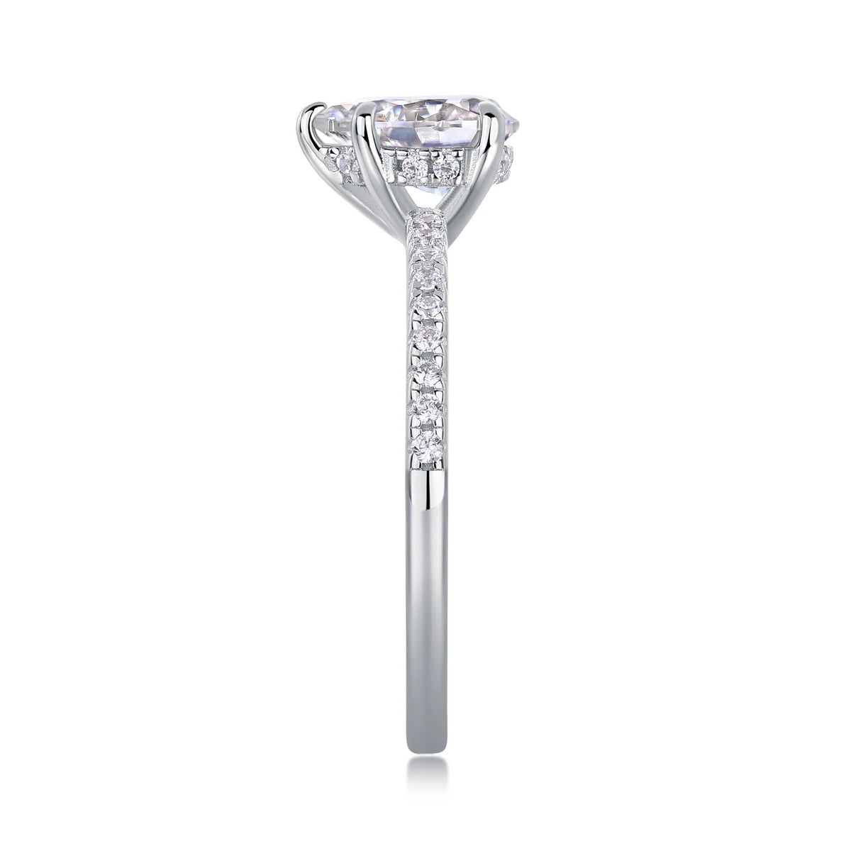 sterling silver jewelry - 19 Silver Ring SLM0165R-White-6 detail view