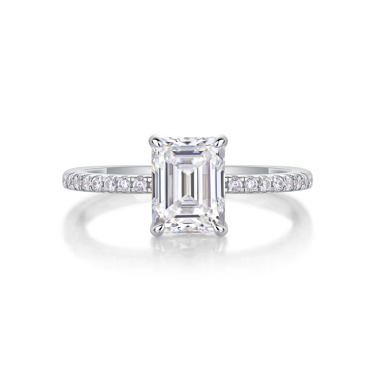 sterling silver jewelry - 20 Silver Ring SLM0164R-White-6 detail view