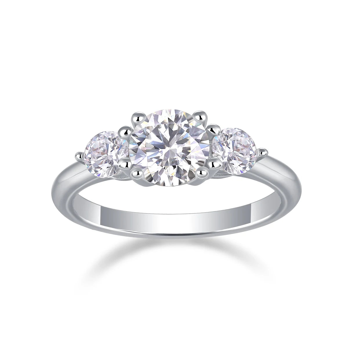 sterling silver jewelry - 21 Silver Ring SLM0163R-White-6 detail view