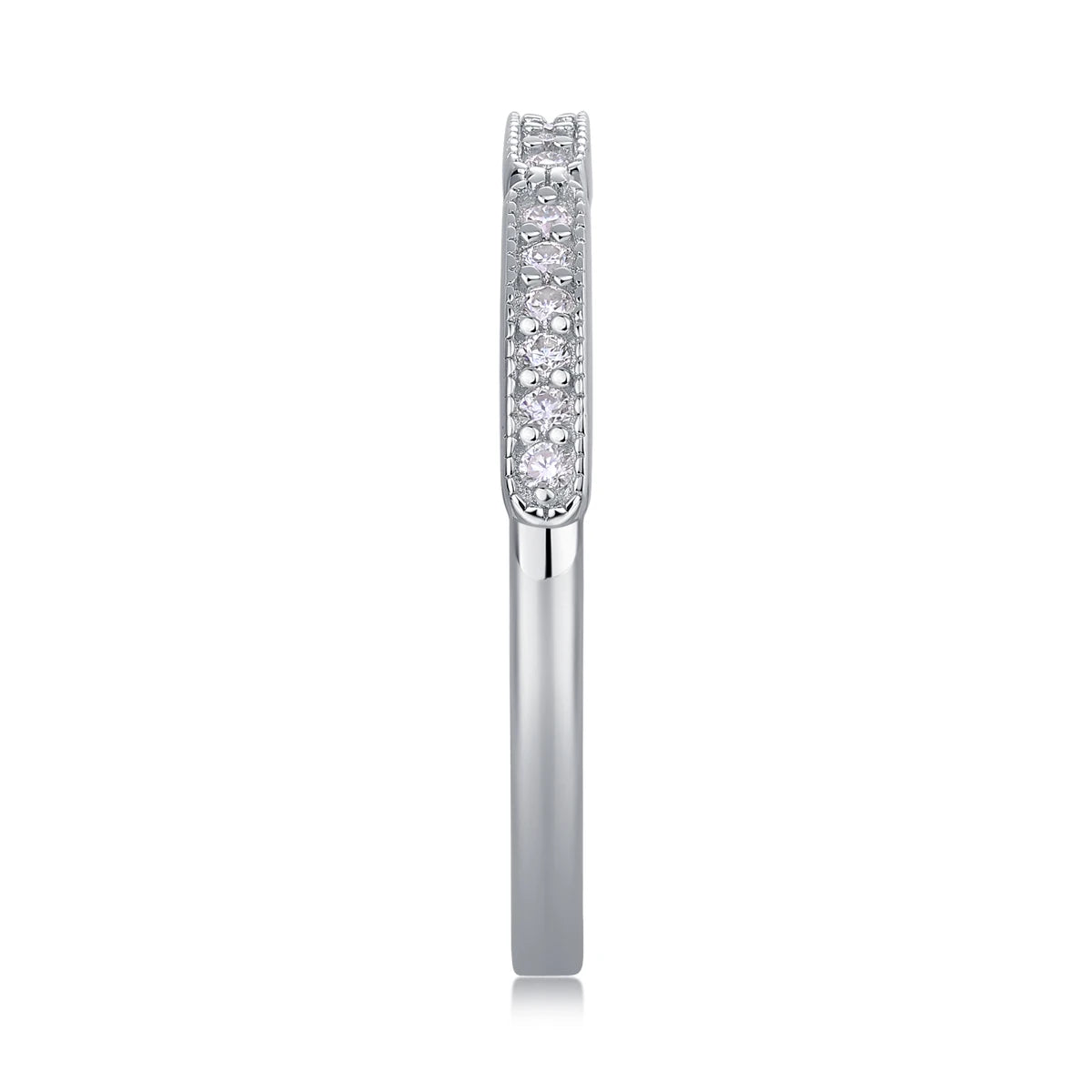 sterling silver jewelry - 22 Silver Ring SLM0162R-White-6 detail view