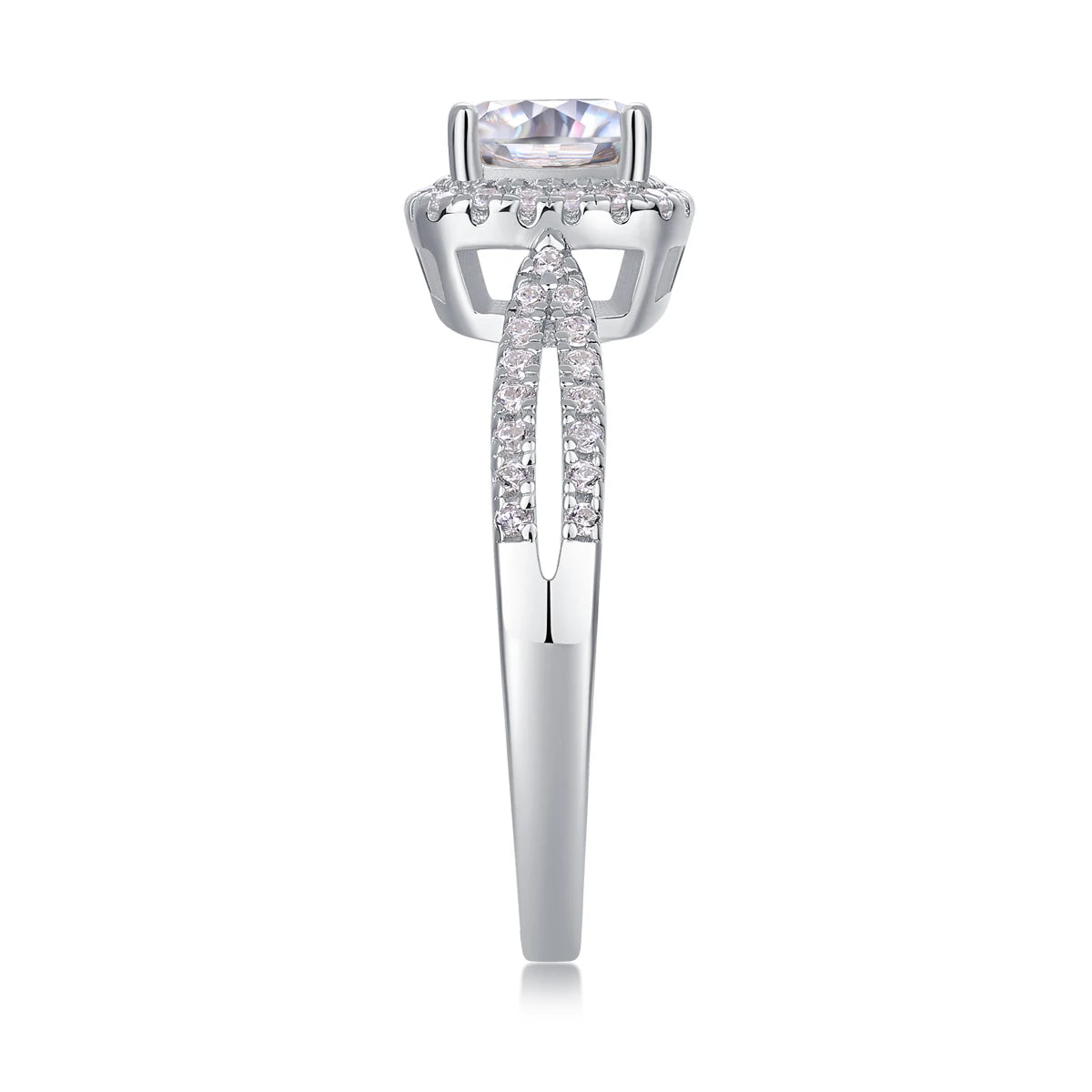 sterling silver jewelry - 29 Silver Ring SLM0155R-White-6 detail view