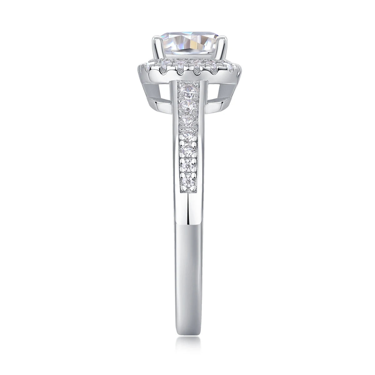 sterling silver jewelry - 30 Silver Ring SLM0154R-White-6 detail view