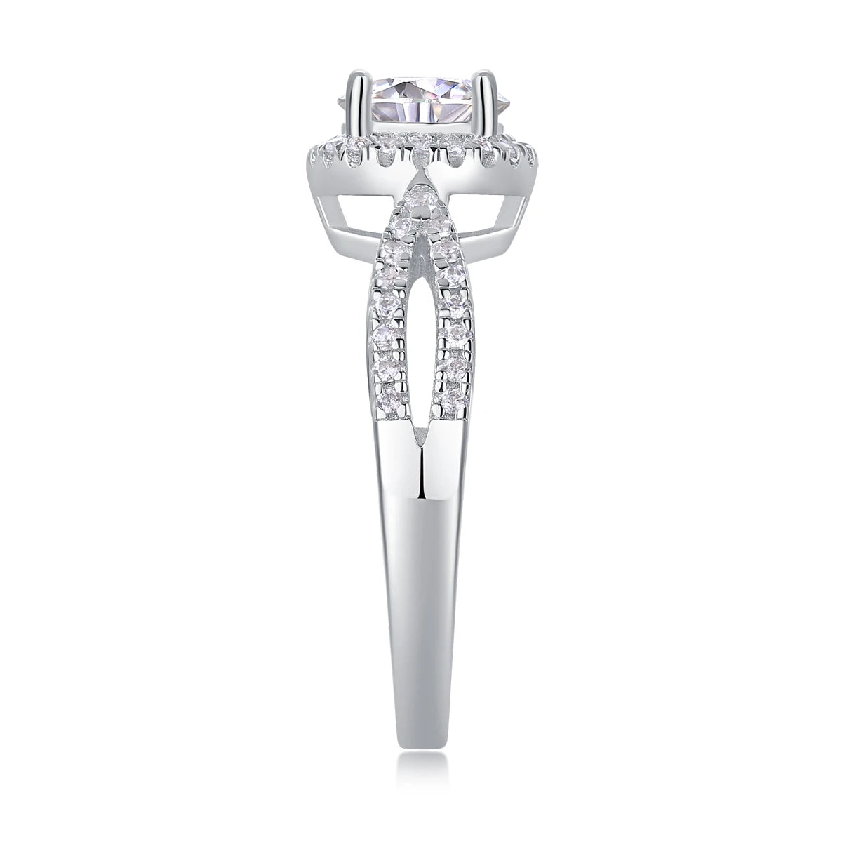 sterling silver jewelry - 33 Silver Ring SLM0151R-White-6 detail view