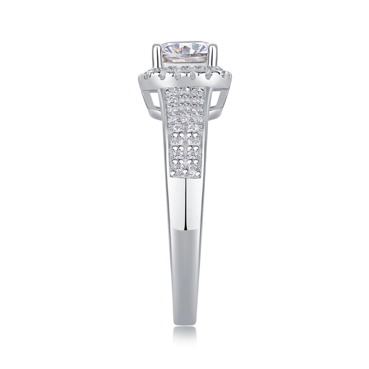 sterling silver jewelry - 37 Silver Ring SLM0147R-White-6 detail view