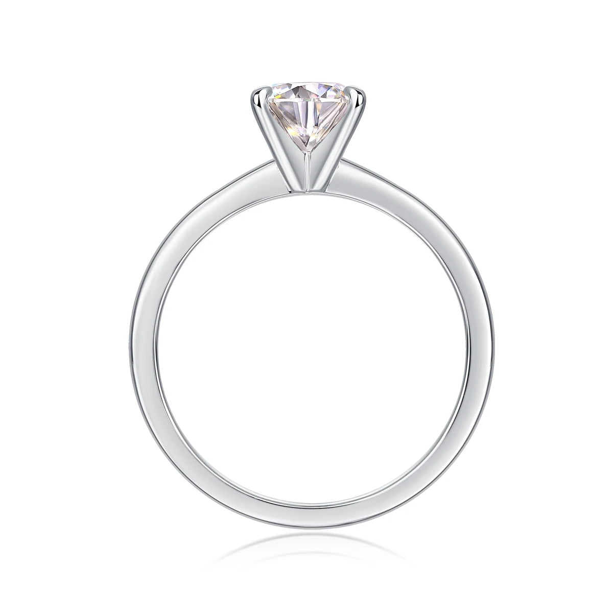 sterling silver jewelry - Silver Ring SLM0181R-White-6 detail view