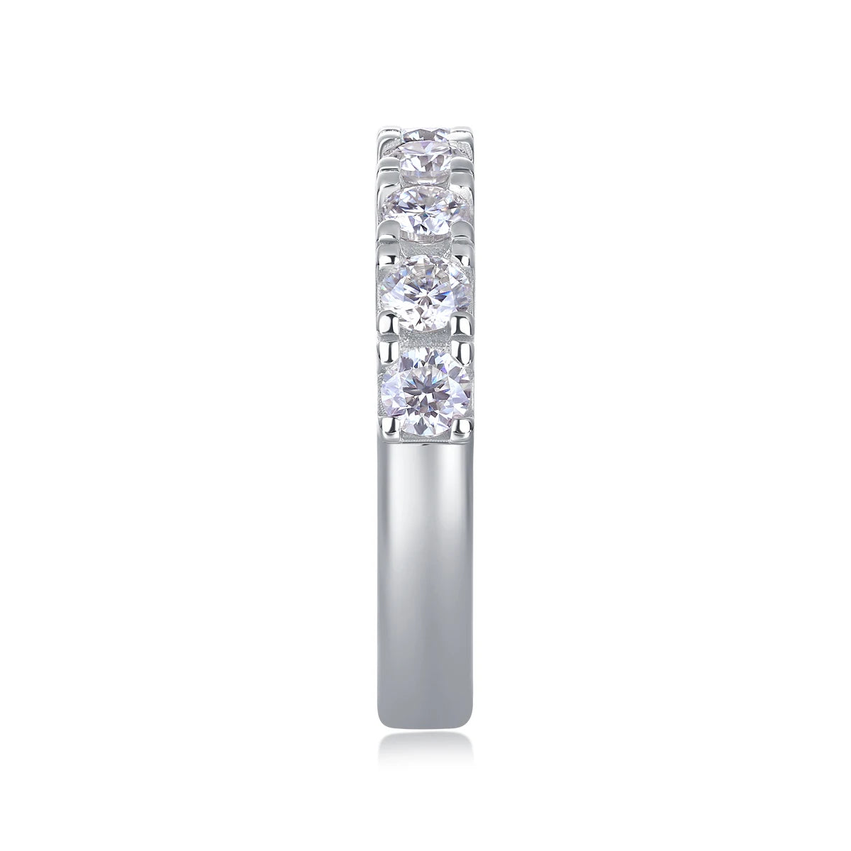 sterling silver jewelry - Silver Ring SLM0179R-White-6 detail view