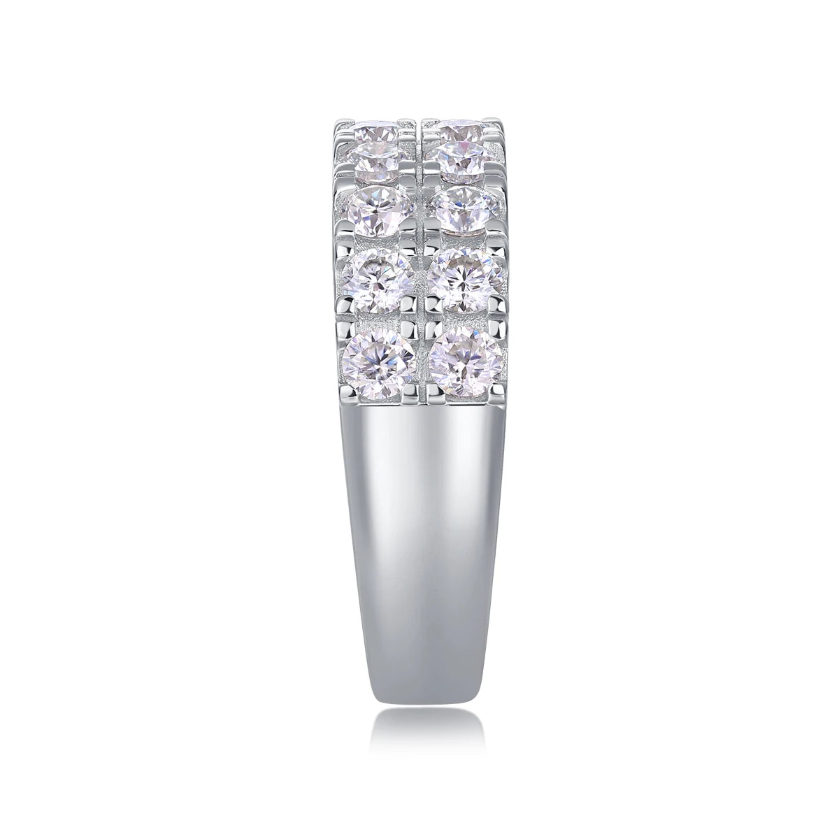 sterling silver jewelry - Silver Ring SLM0178R-White-6 detail view