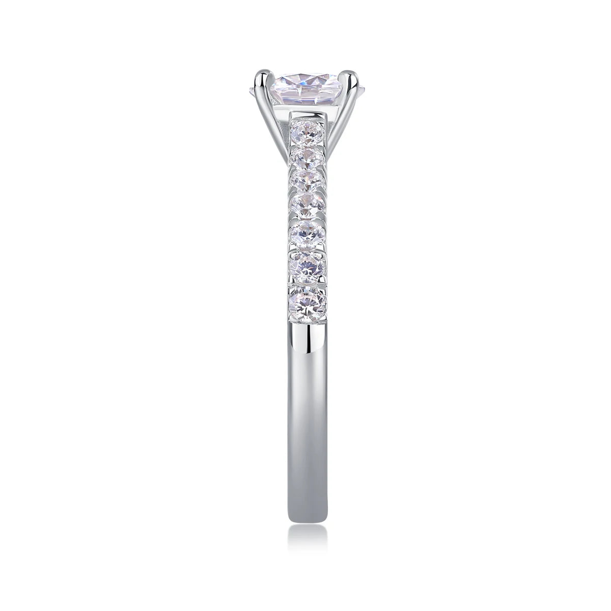 sterling silver jewelry - Silver Ring SLM0177R-White-6 detail view