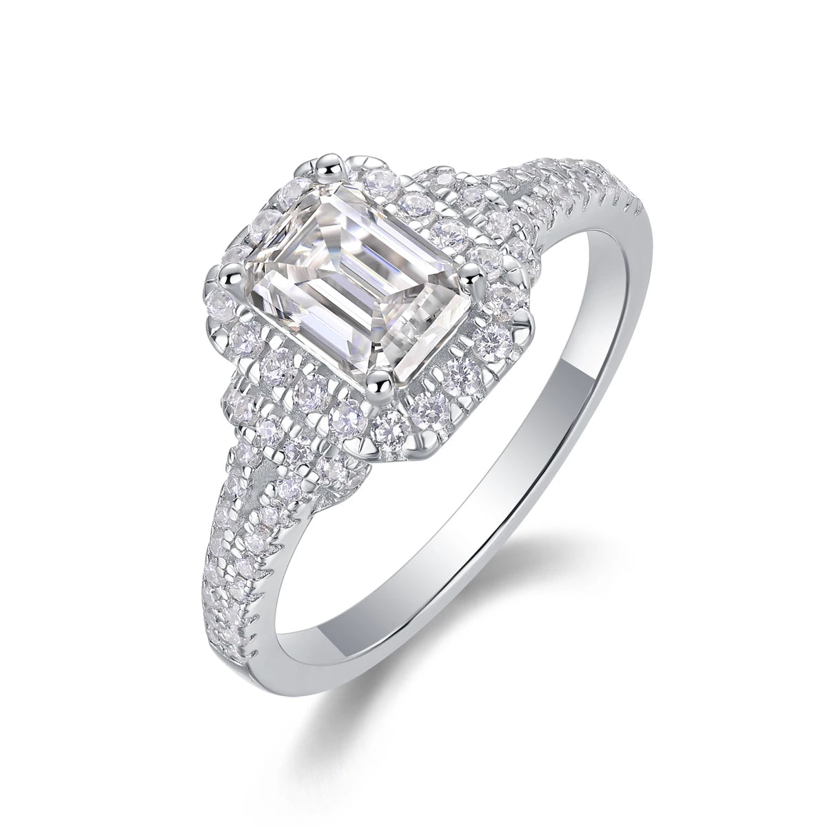sterling silver jewelry - 34 Silver Ring SLM0150R-White-6 front view
