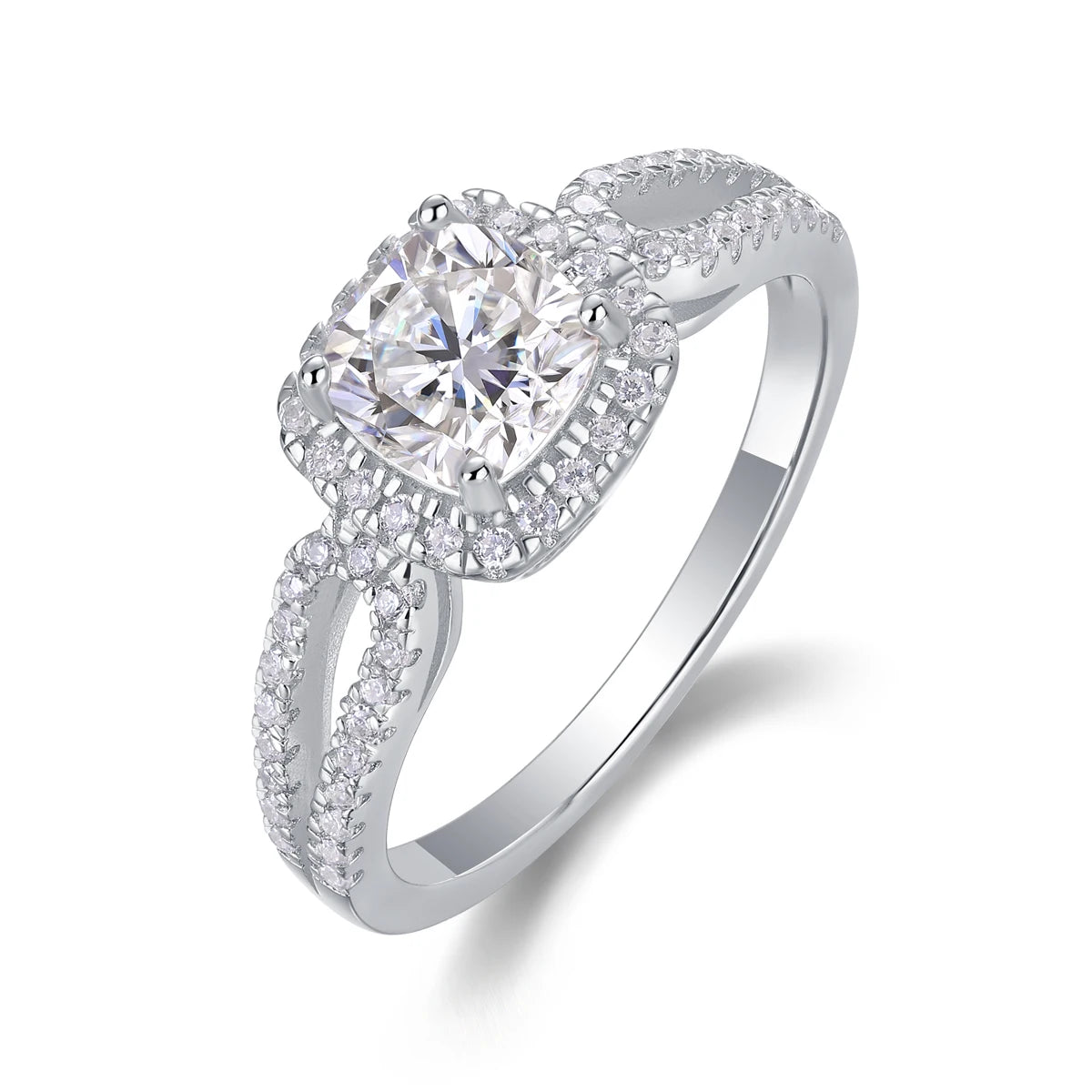 sterling silver jewelry - 36 Silver Ring SLM0148R-White-6 front view