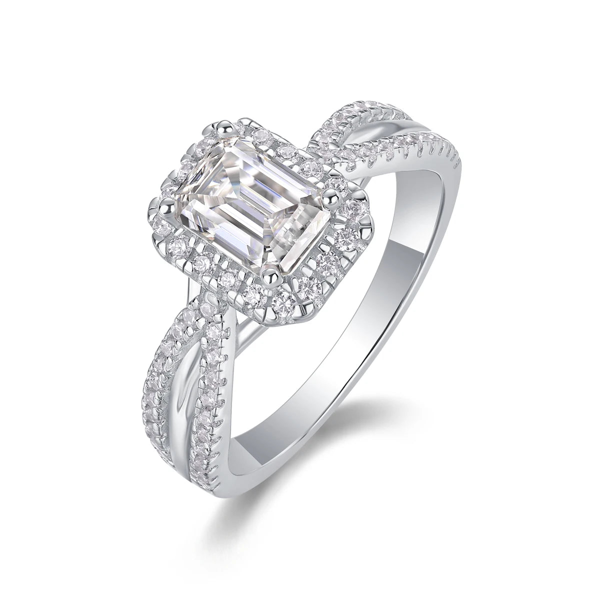 sterling silver jewelry - 38 Silver Ring SLM0146R-White-6 front view