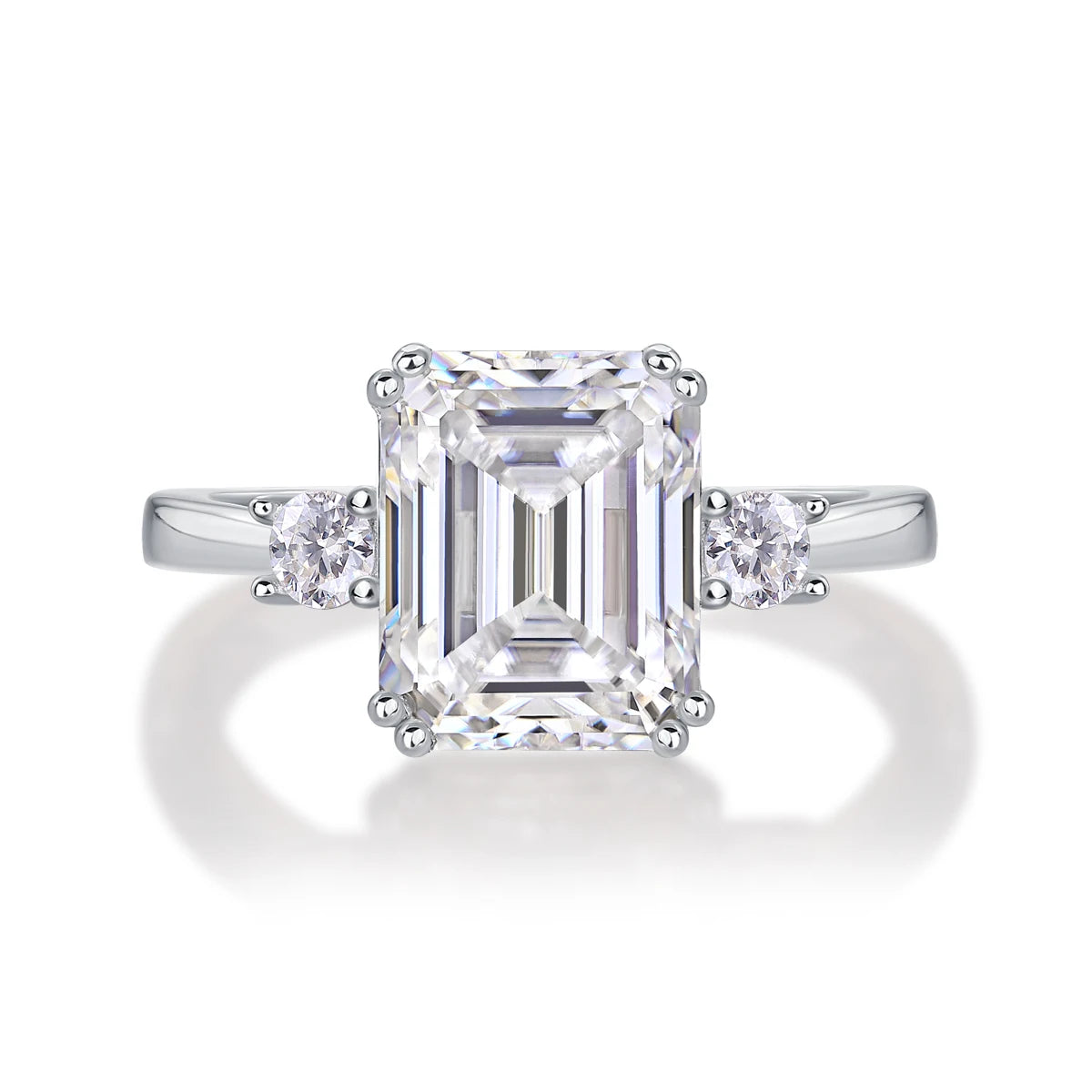 sterling silver jewelry - Silver Ring SLM0182R-White-6 front view