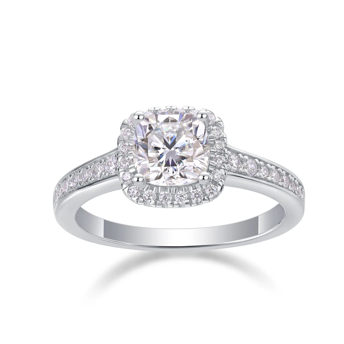 sterling silver jewelry - 30 Silver Ring SLM0154R-White-6 open view