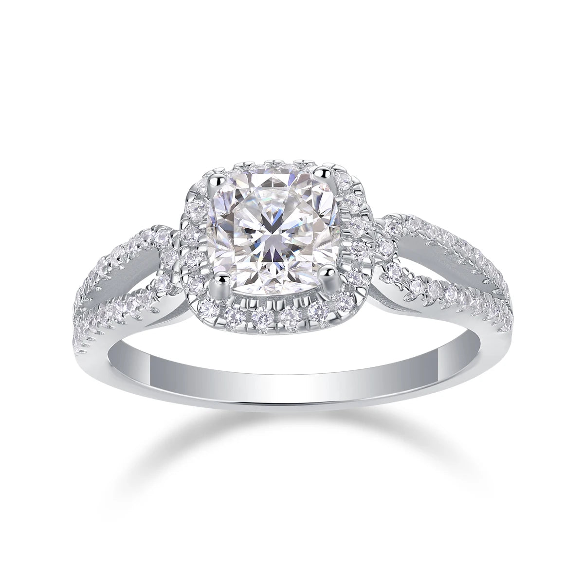 sterling silver jewelry - 36 Silver Ring SLM0148R-White-6 open view