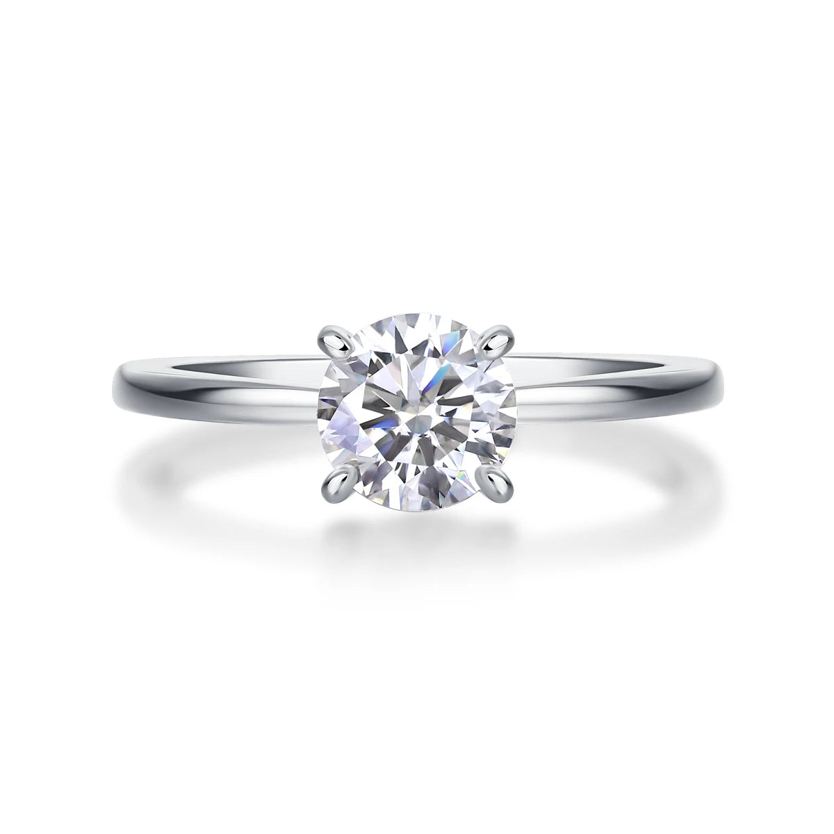 sterling silver jewelry - Silver Ring SLM0181R-White-6 open view