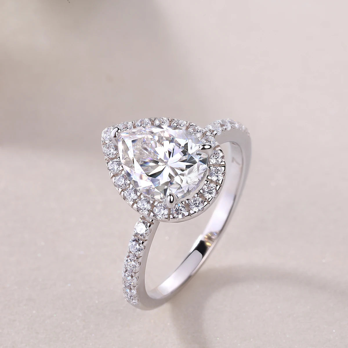 sterling silver jewelry - 10 Silver Ring SLM0175R-White-6 product view 05