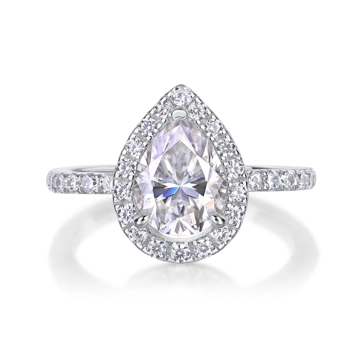 sterling silver jewelry - 10 Silver Ring SLM0175R-White-6 product view 07