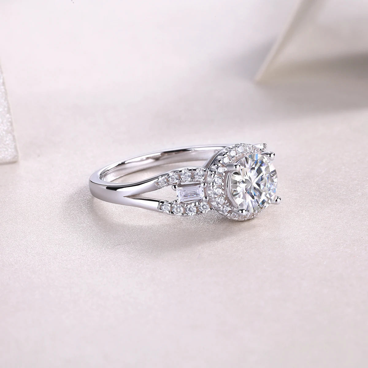 sterling silver jewelry - 11 Silver Ring SLM0174R-White-6 product view 05