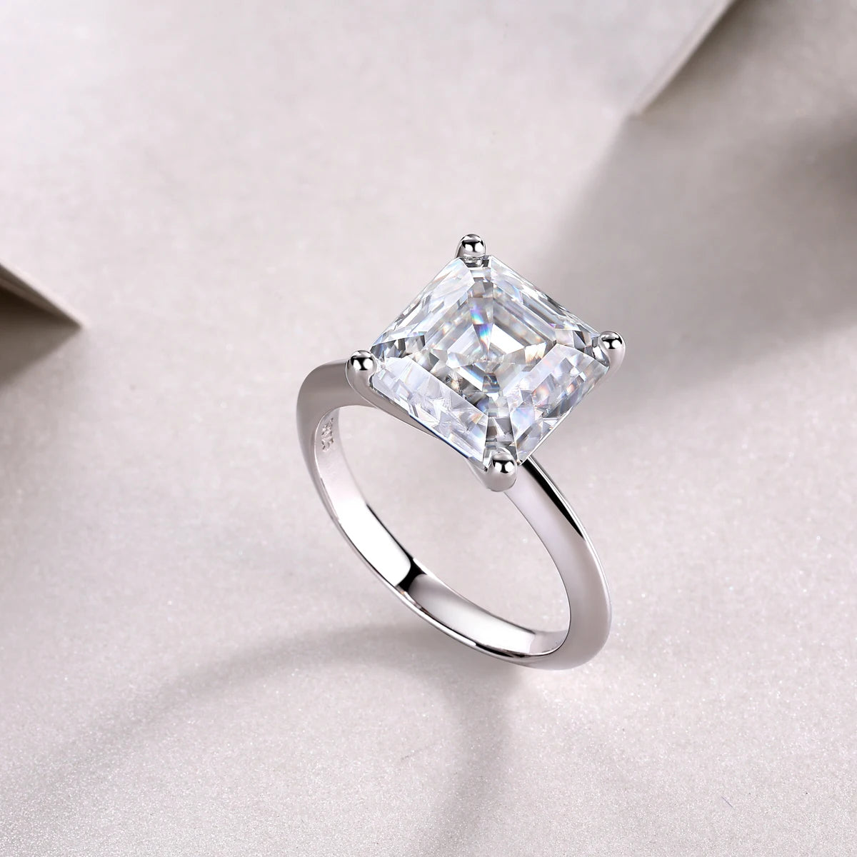 sterling silver jewelry - 17 Silver Ring SLM0167R-White-6 product view 05