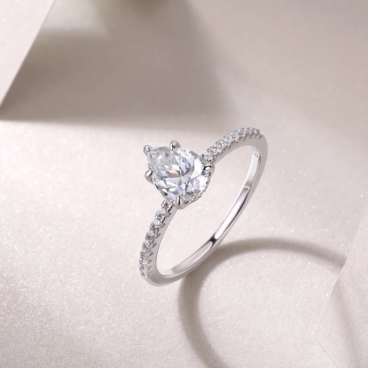sterling silver jewelry - 19 Silver Ring SLM0165R-White-6 product view 05