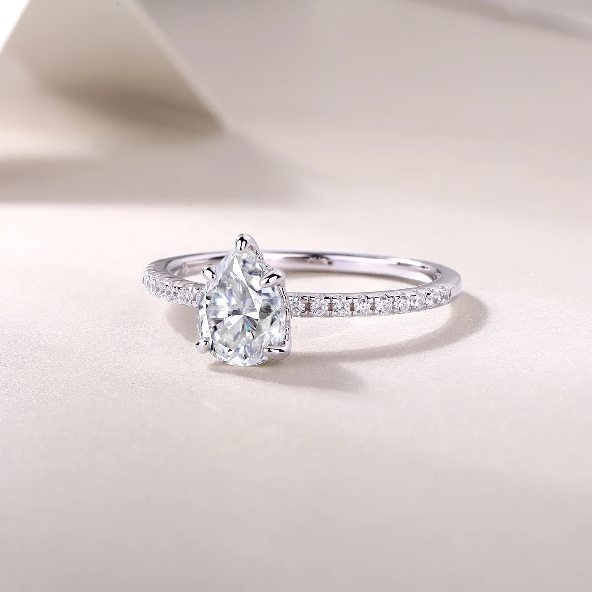 sterling silver jewelry - 19 Silver Ring SLM0165R-White-6 product view 06