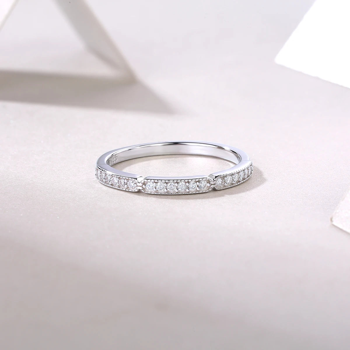 sterling silver jewelry - 22 Silver Ring SLM0162R-White-6 product view 05