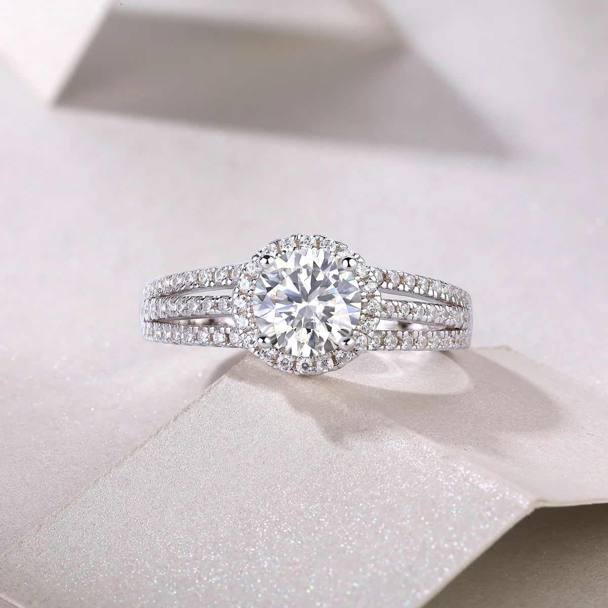sterling silver jewelry - 25 Silver Ring SLM0159R-White-6 product view 05