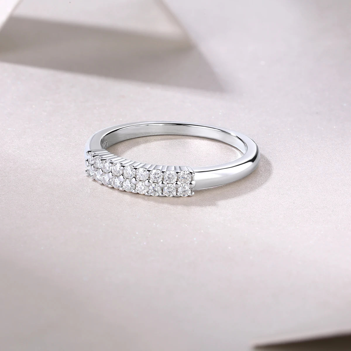 sterling silver jewelry - 26 Silver Ring SLM0158R-White-6 product view 06