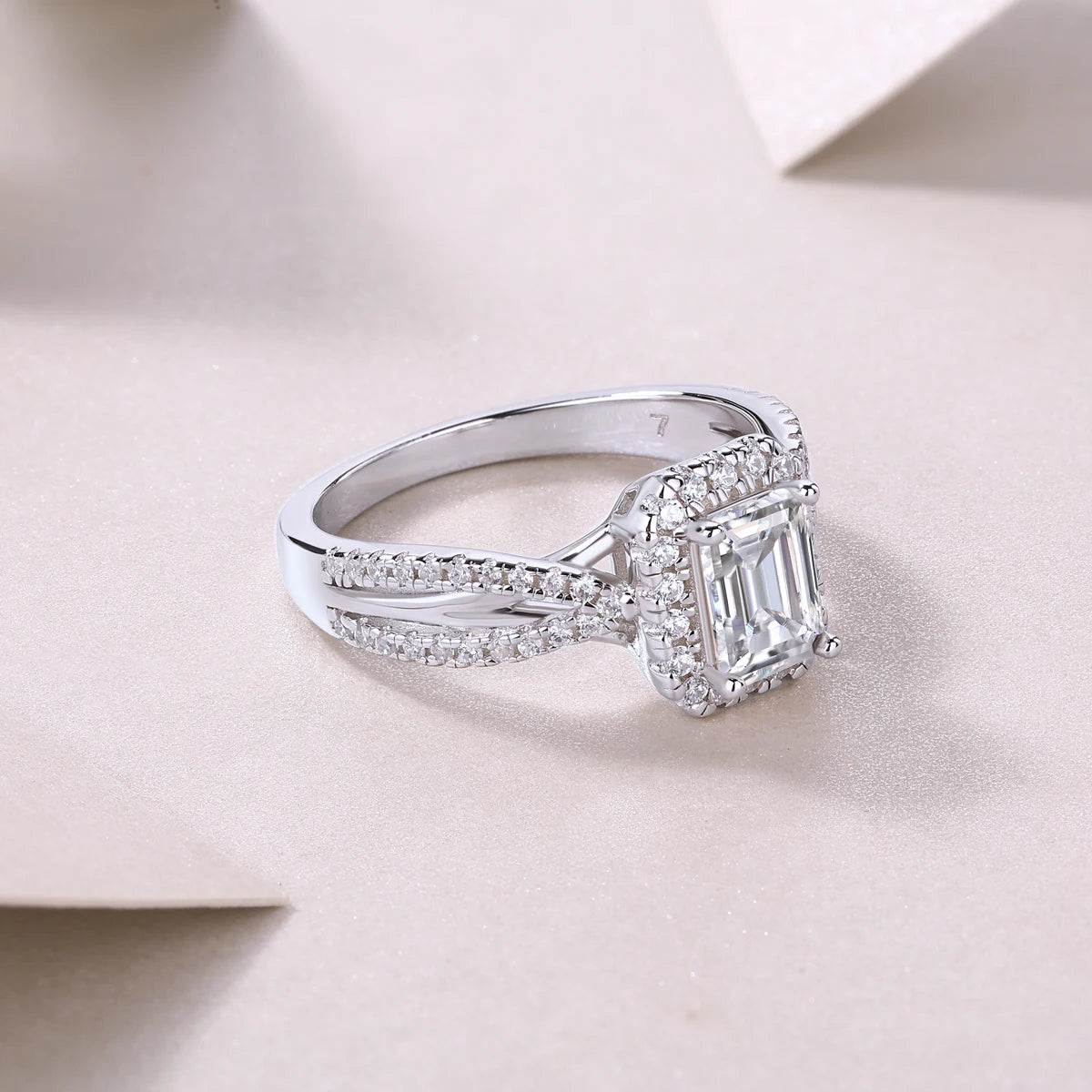 sterling silver jewelry - 38 Silver Ring SLM0146R-White-6 product view 06