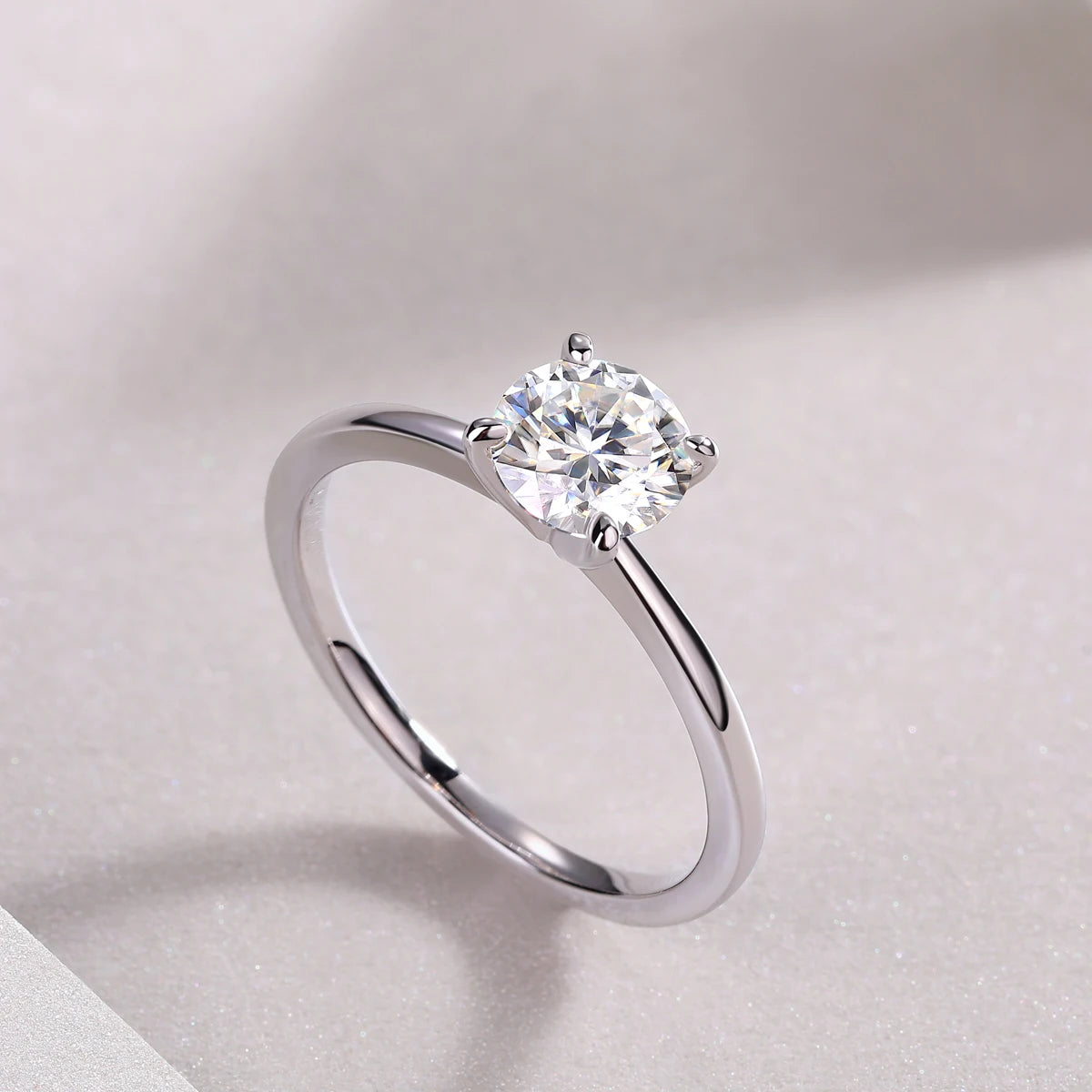 sterling silver jewelry - Silver Ring SLM0181R-White-6 product view 06