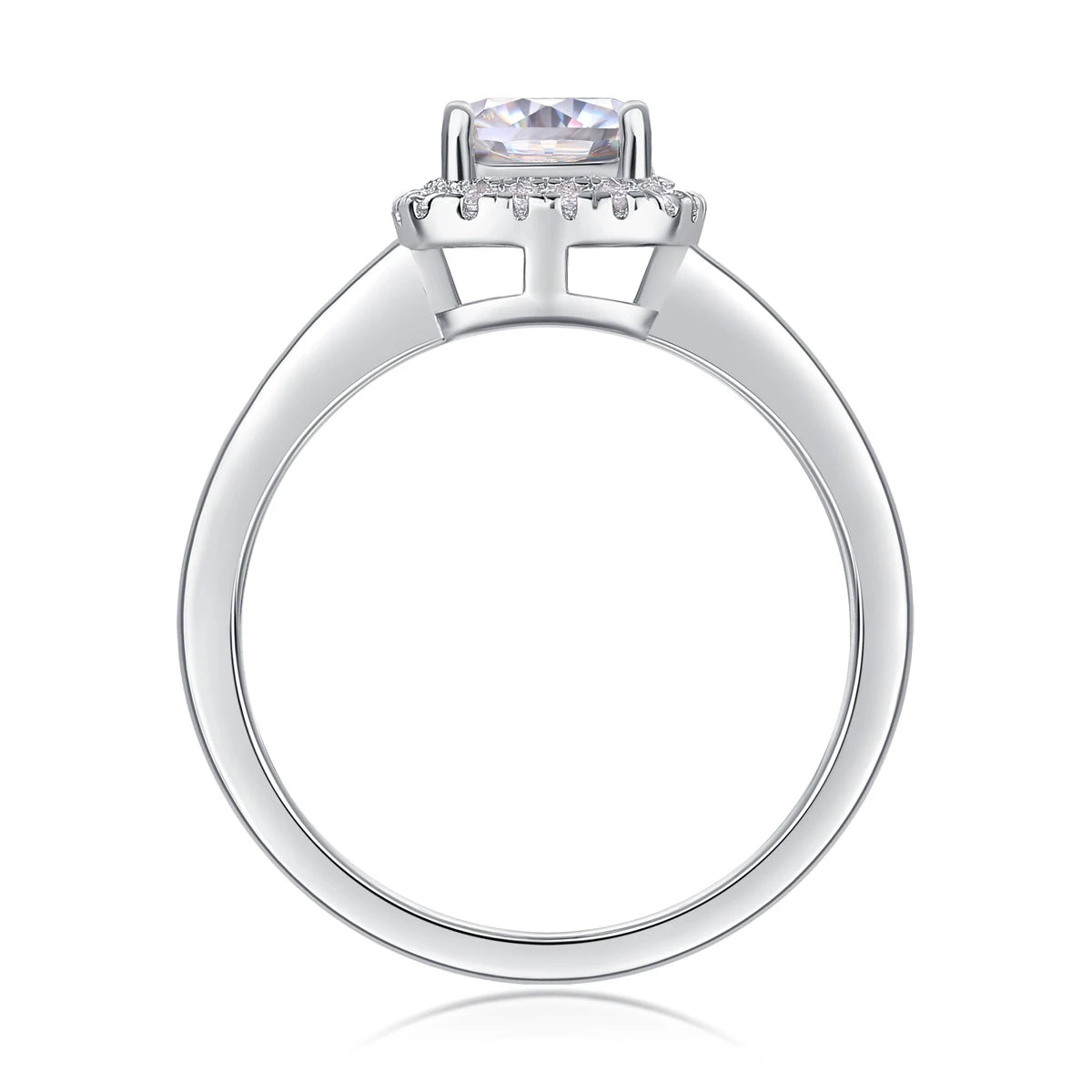 sterling silver jewelry - 37 Silver Ring SLM0147R-White-6 side view