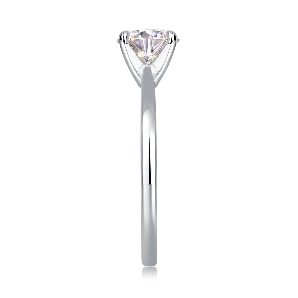 sterling silver jewelry - Silver Ring SLM0181R-White-6 side view