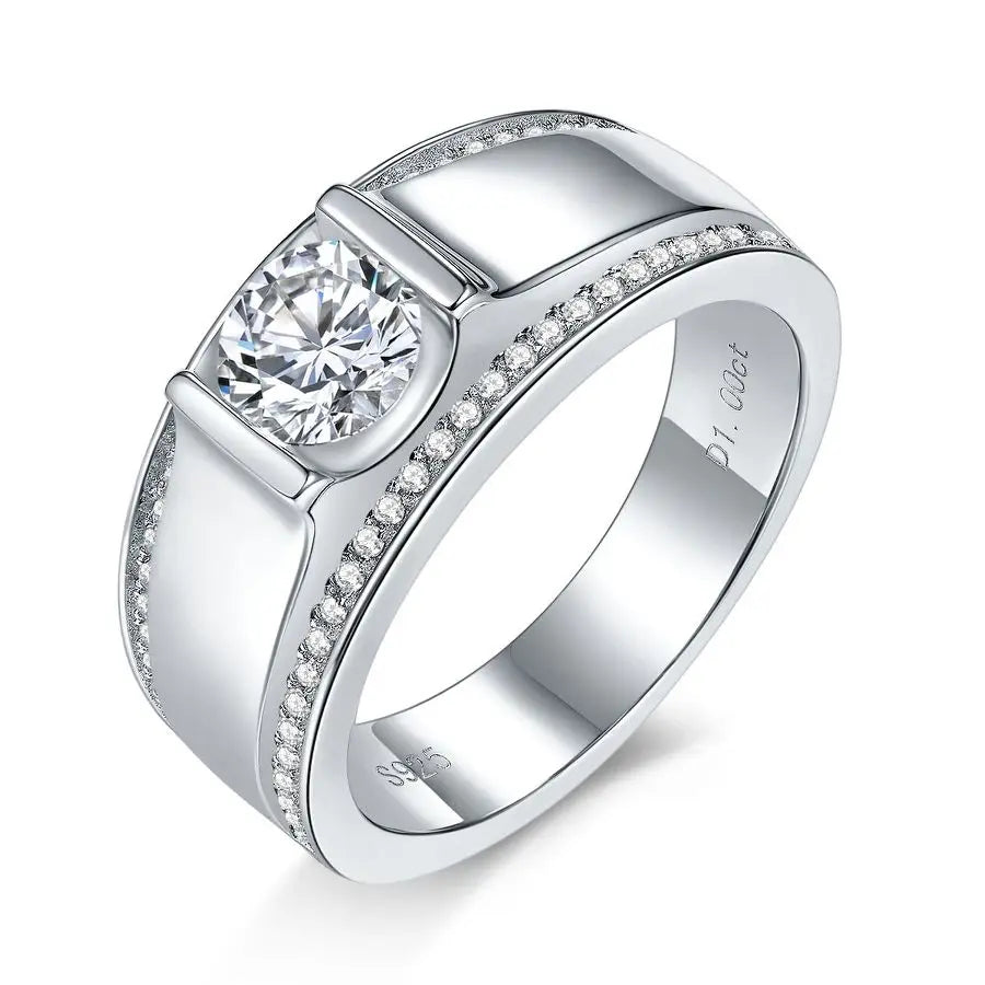 sterling silver jewelry - 925 Silver Ring SLM0062R-1CT-6 product view 08