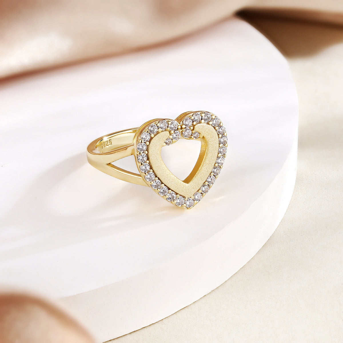 sterling silver jewelry - Silver Gold Rings SLZ0010R-catalogue-6 side view