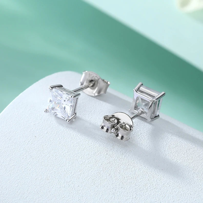 sterling silver jewelry - 925 Silver Earrings SLM0001E-catalogue side view