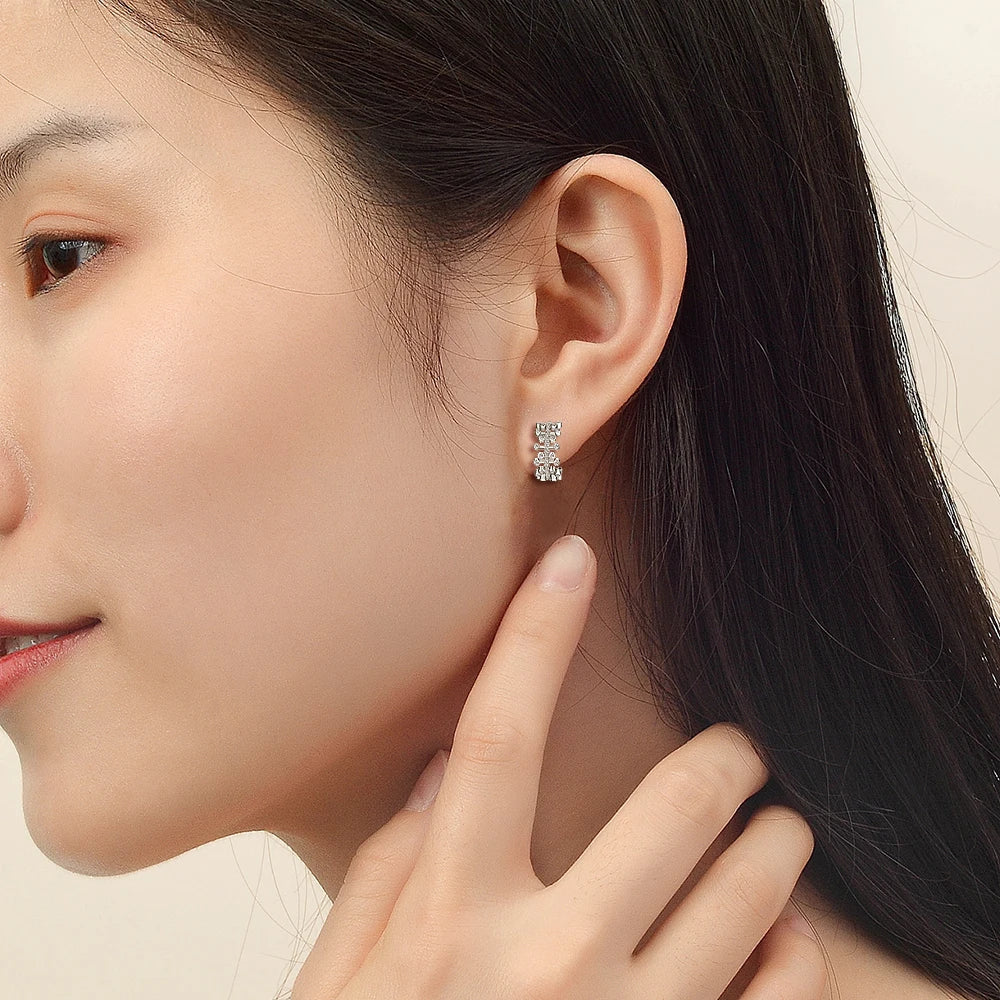 sterling silver jewelry - 925 Silver Earring SLM0030E-catalogue detail view