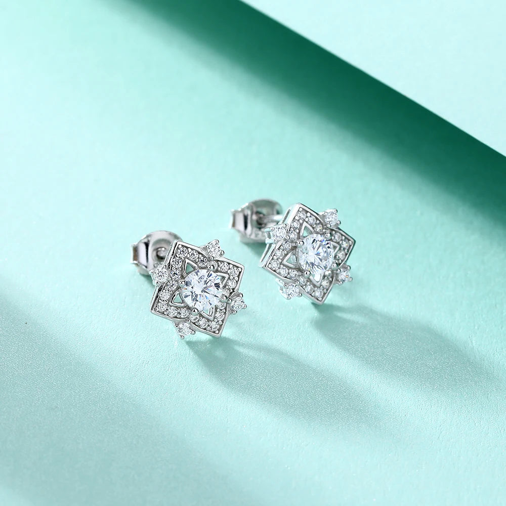 sterling silver jewelry - 925 Silver Earring Earrings SLM0015E-catalogue side view