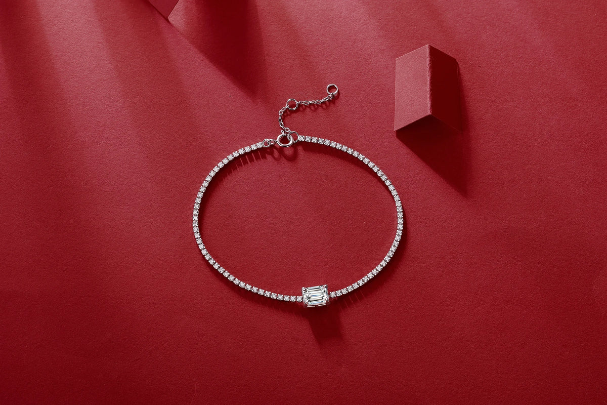 sterling silver jewelry - Silver Bracelet Pendant SLM0056B-silver-19cm detail view