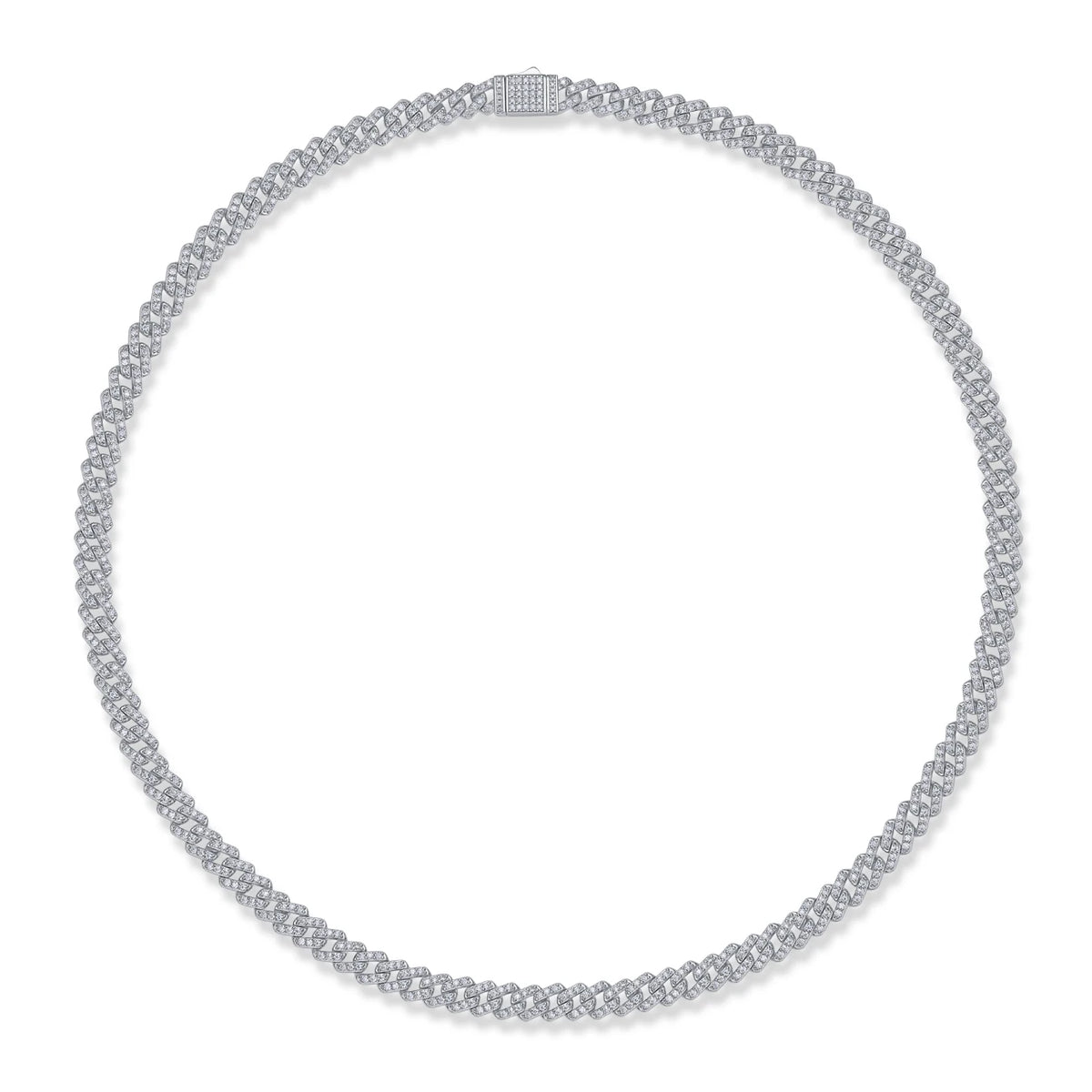 sterling silver jewelry - 925 Silver Bracelet SLM0034B-White-17cm/6.7in front view
