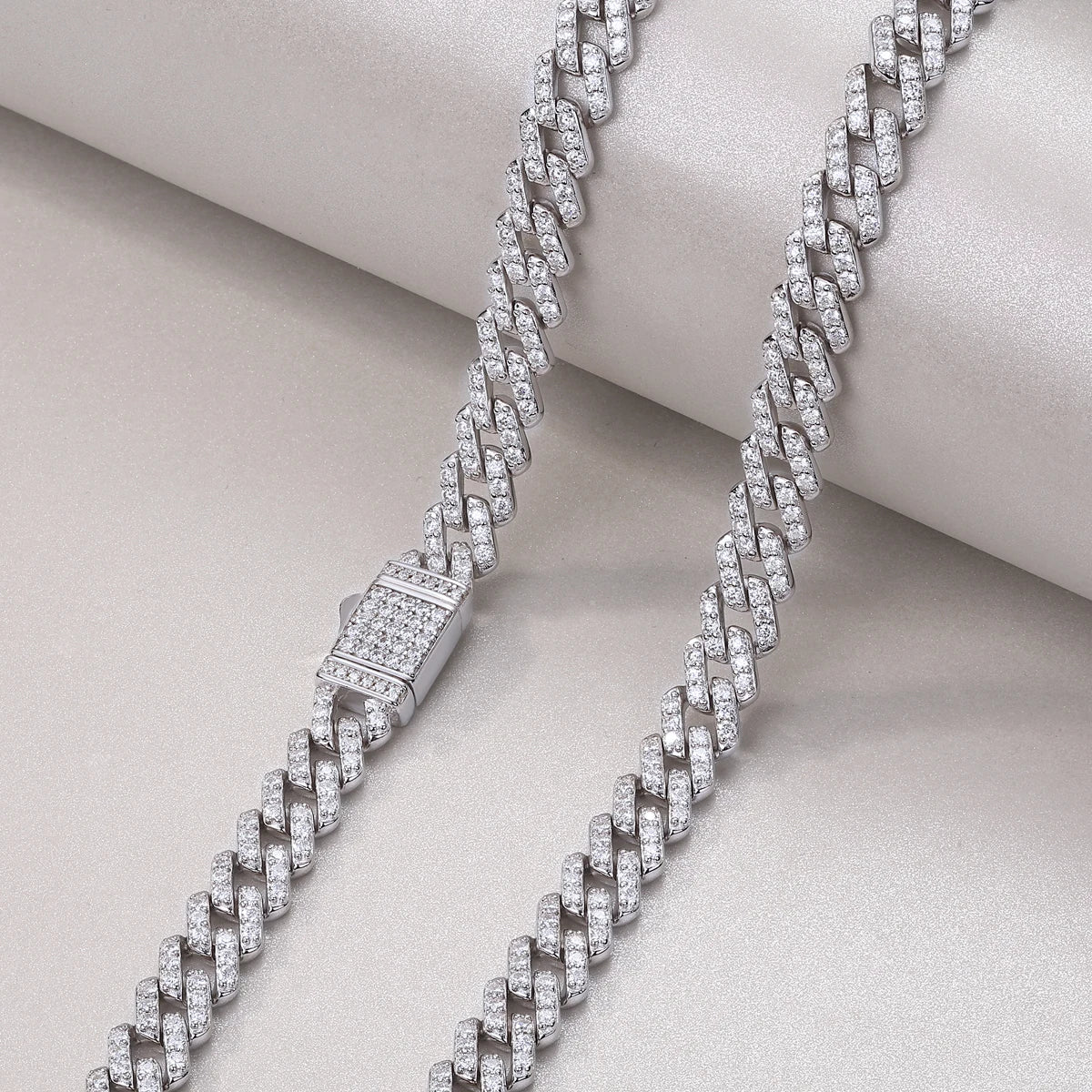 sterling silver jewelry - 925 Silver Bracelet SLM0034B-White-17cm/6.7in open view