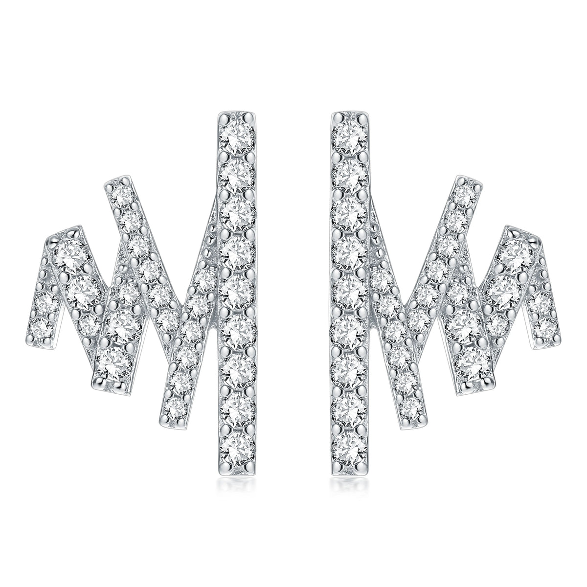 sterling silver jewelry - 925 Silver Earrings SLM0033E-catalogue front view