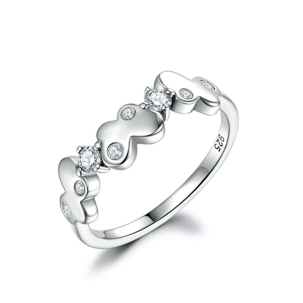 sterling silver jewelry - 925 Silver White Ring Rings SLZ0001R-catalogue-6 front view